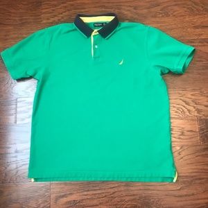 Nautica Vintage 90s Color Block Style Polo Size XL